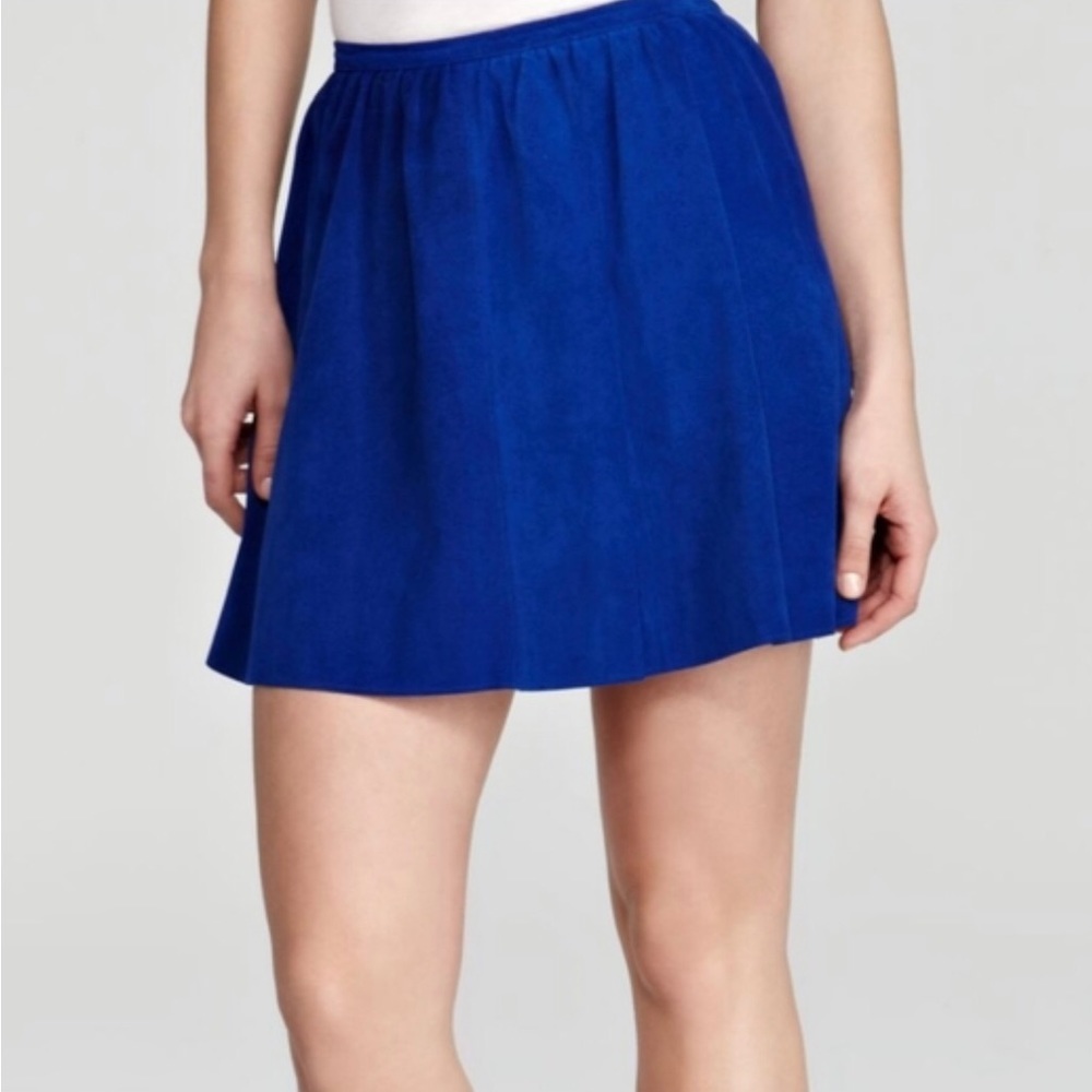 PJK Patterson J Kincaid Cobalt blue suede mini skirt size small
